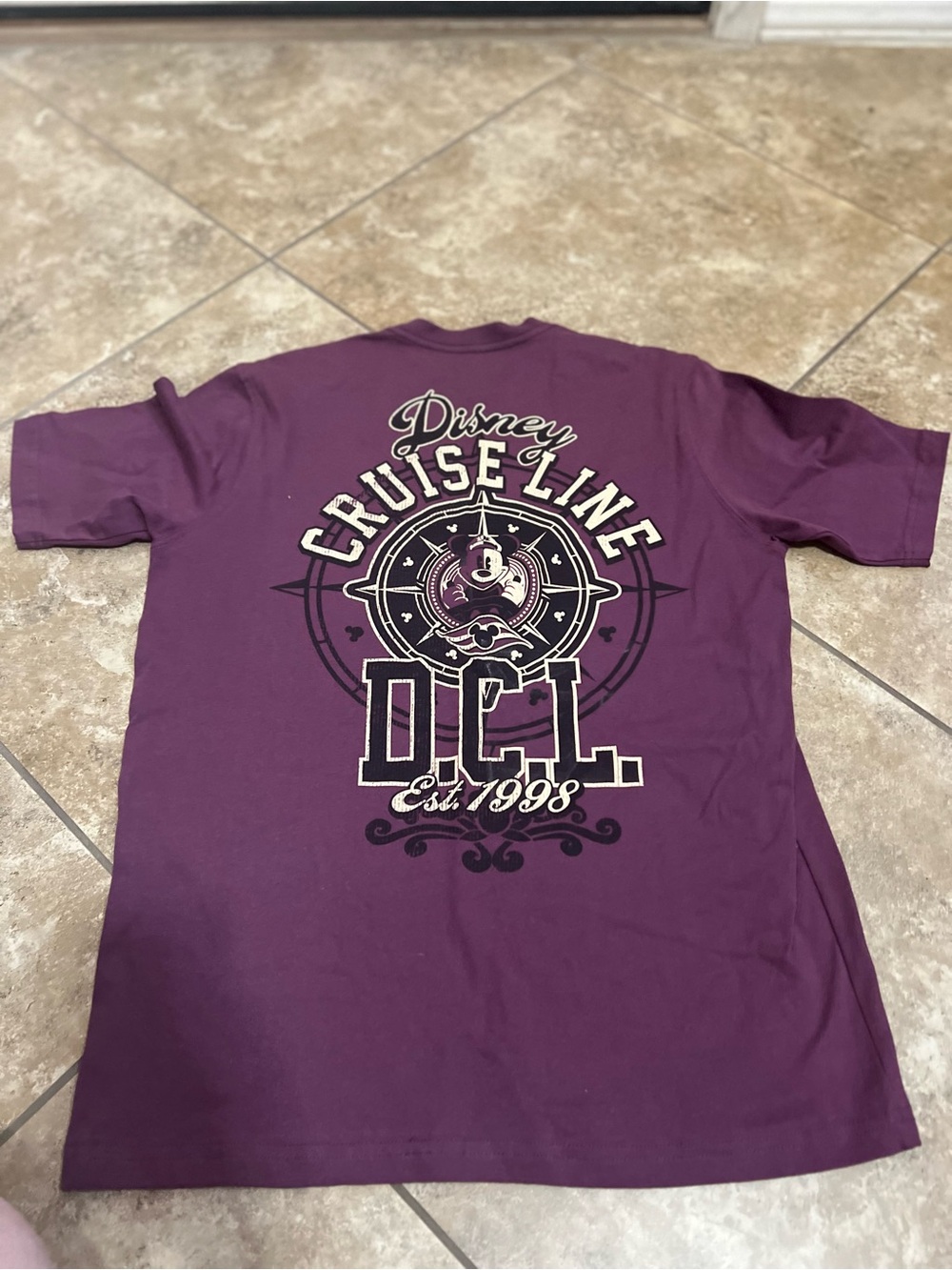 Disney Purple Cruise Line Graphic Short Sleeve Tee
